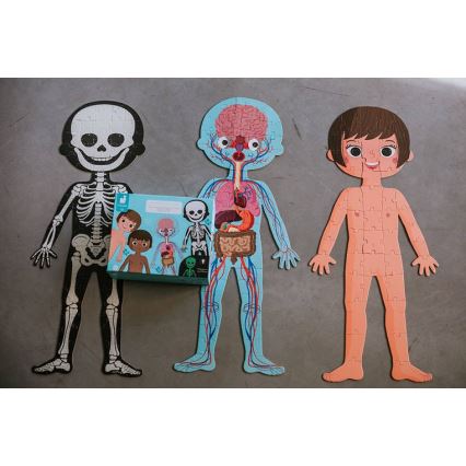 Janod - Puzzle educativo infantil 225 piezas cuerpo humano