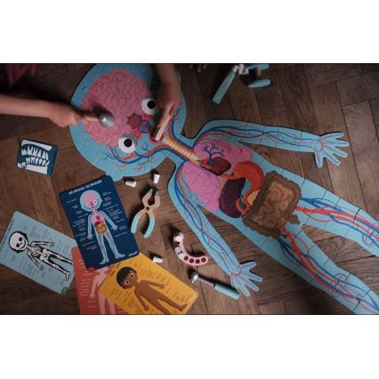 Janod - Puzzle educativo infantil 225 piezas cuerpo humano