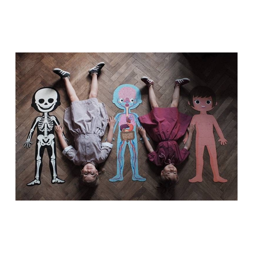 Janod - Puzzle educativo infantil 225 piezas cuerpo humano