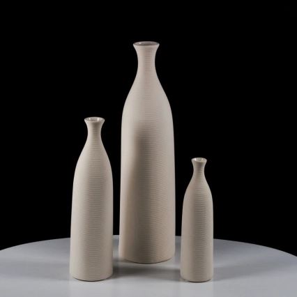 Jarrón de cerámica 33 cm blanco