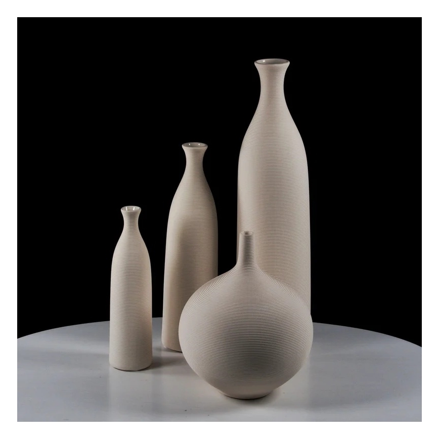 Jarrón de cerámica 33 cm blanco