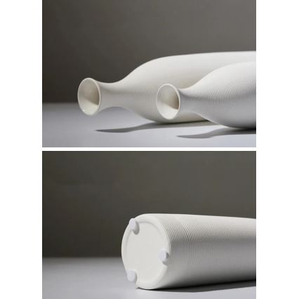 Jarrón de cerámica 33 cm blanco
