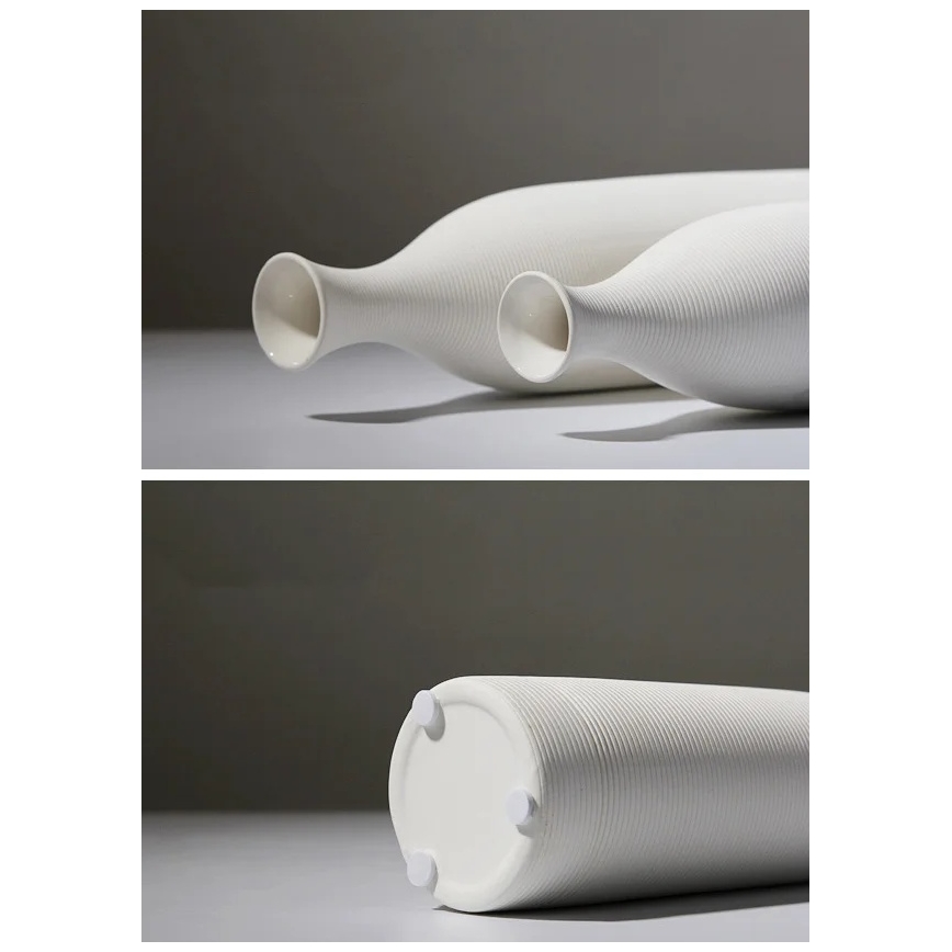 Jarrón de cerámica 33 cm blanco