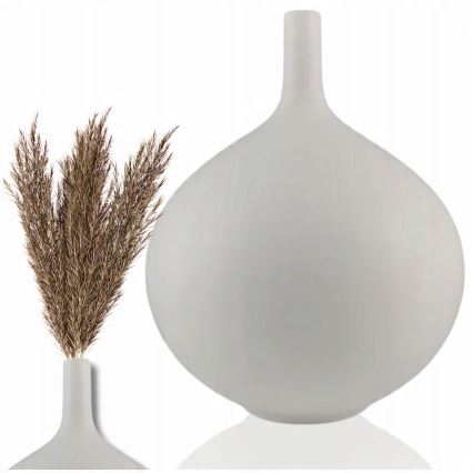 Jarrón de cerámica blanco 24 cm