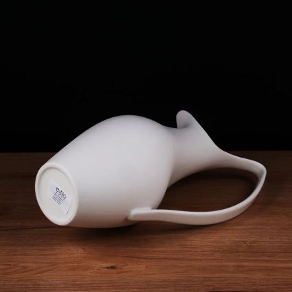Jarrón de cerámica blanco 33x17x19 cm