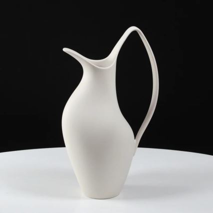 Jarrón de cerámica blanco 33x17x19 cm
