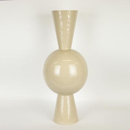 Jarrón metálico 60x25 cm beige