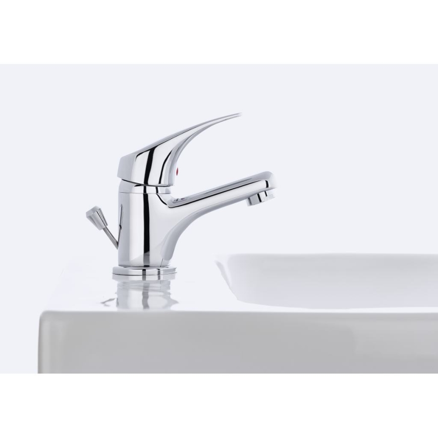 JIKA H3111N10041111 - Grifo para lavabo con desagüe y rebosadero TALAS 12,3 cm cromo brillante