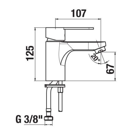 JIKA H3111Z10041101 - Grifo para lavabo LYRA 12,5 cm cromo brillante