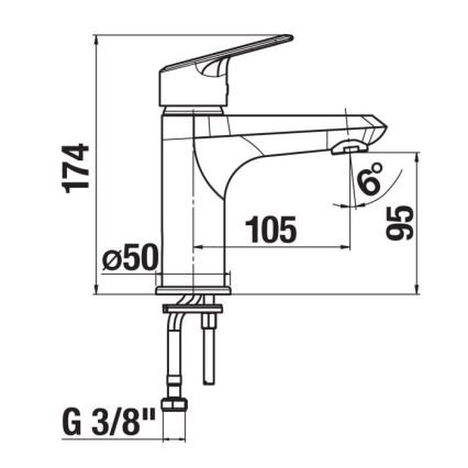 JIKA H3112E10041101 - Grifo para lavabo TALAS 17,4 cm cromo brillante