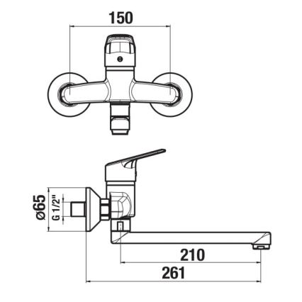 JIKA H3112E70042301 - Grifo para lavabo TALAS 15x26,1 cm cromo brillante
