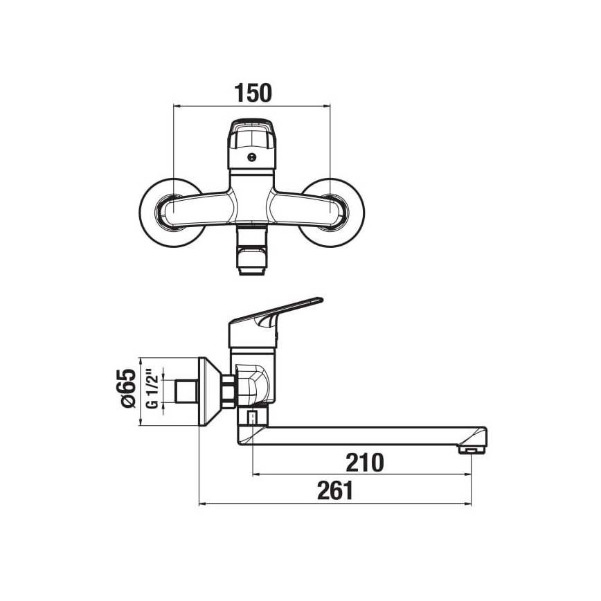 JIKA H3112E70042301 - Grifo para lavabo TALAS 15x26,1 cm cromo brillante
