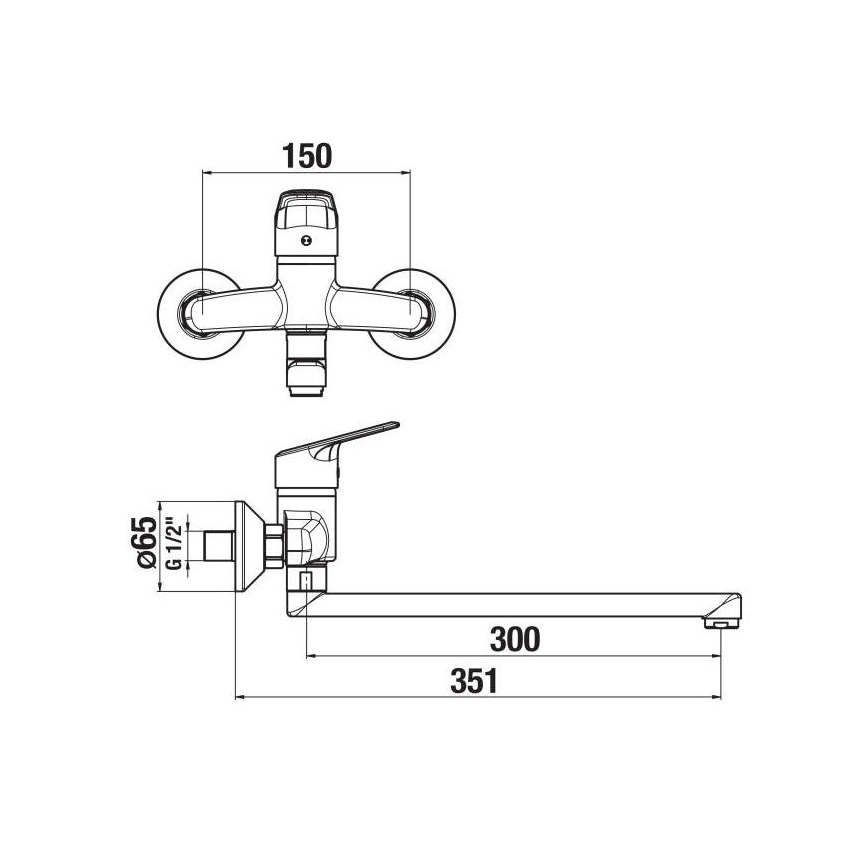 JIKA H3112E70042401 - Grifo para lavabo TALAS 15x35,1 cm cromo brillante