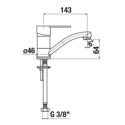 JIKA H3511Z10042201 - Grifo de fregadero LYRA 14,3 cm cromo brillante