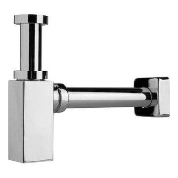 JIKA H3747300040001 - Sifón para lavabo cuadrado CUBITO, cromado brillante