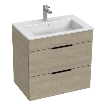 JIKA H4536021765141 - Mueble de baño con lavabo CUBE 60,7 x 65 cm en fresno