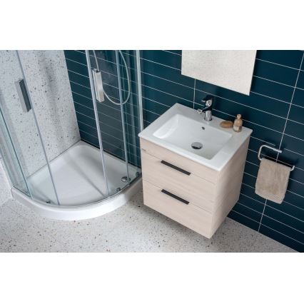 JIKA H4536021765141 - Mueble de baño con lavabo CUBE 60,7 x 65 cm en fresno