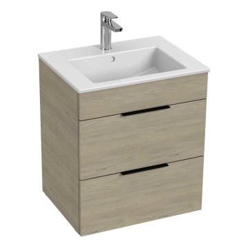 JIKA H4536121765141 - Mueble de baño con lavabo CUBE 60,7x55 cm fresno