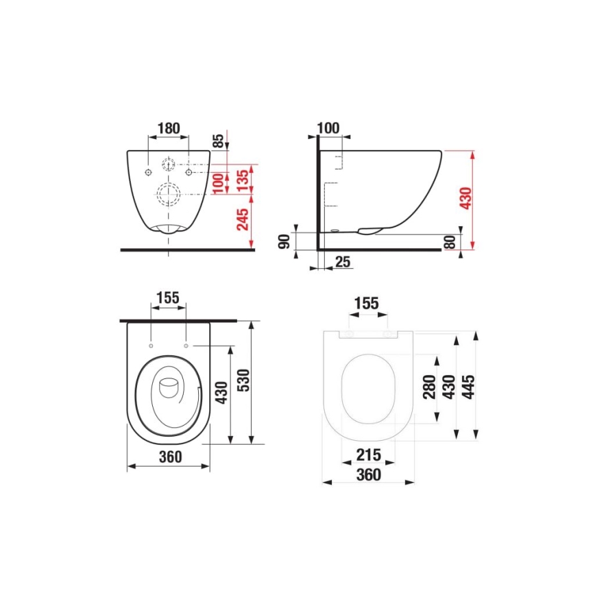 JIKA H8667180000001 - Inodoro suspendido MIO de cerámica/blanco + asiento con cierre SoftClose MIO de duroplástico/blanco
