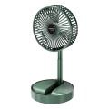 JOHNSON - Ventilador de mesa recargable TORTUGA 5W/3,7V 1200 mAh diámetro 16,5 cm verde