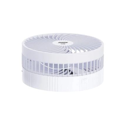 JOHNSON - Ventilador de sobremesa recargable GIRAFFA 5W/3,7V 1200 mAh Ø 20 cm color blanco