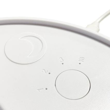 JOHNSON - Ventilador de sobremesa recargable GIRAFFA 5W/3,7V 1200 mAh Ø 20 cm color blanco