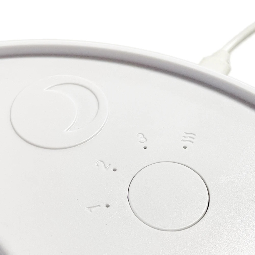 JOHNSON - Ventilador de sobremesa recargable GIRAFFA 5W/3,7V 1200 mAh Ø 20 cm color blanco