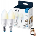 JUEGO 2x Bombilla LED regulable C37 E14/4,9W/230V 2700-6500K CRI 90 Wi-Fi - WiZ