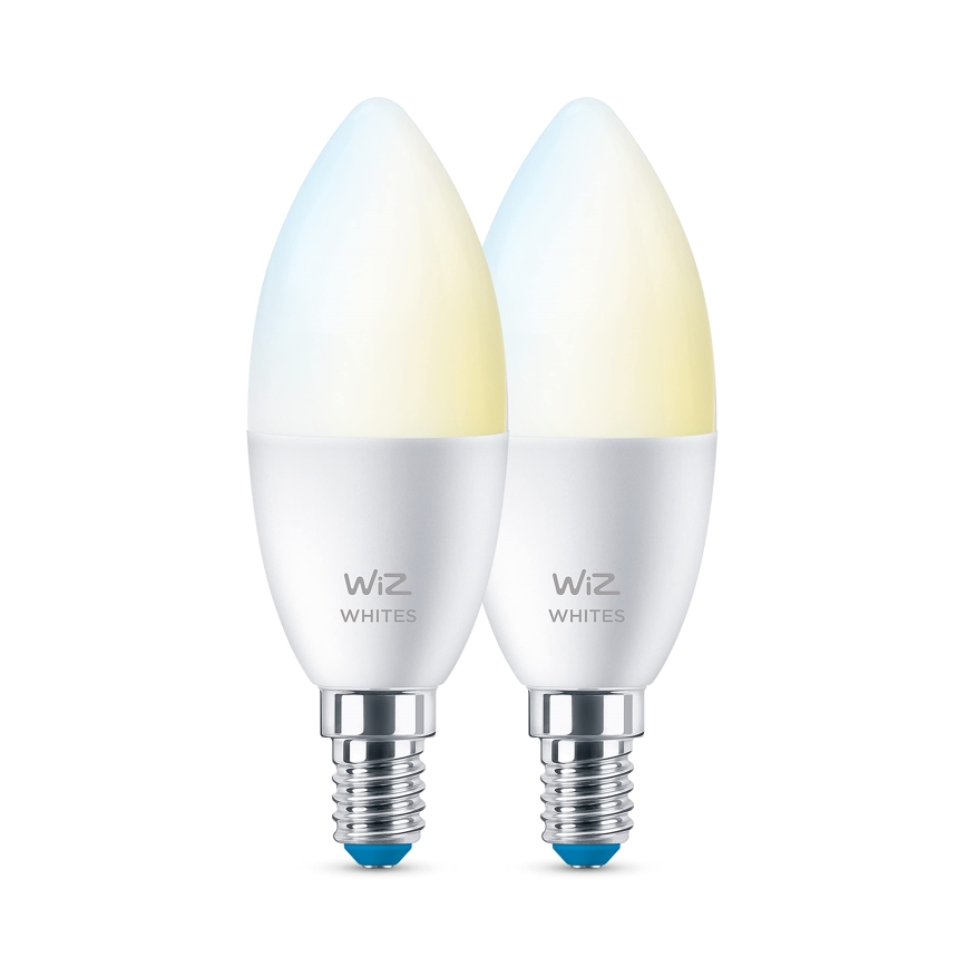 JUEGO 2x Bombilla LED regulable C37 E14/4,9W/230V 2700-6500K CRI 90 Wi-Fi - WiZ