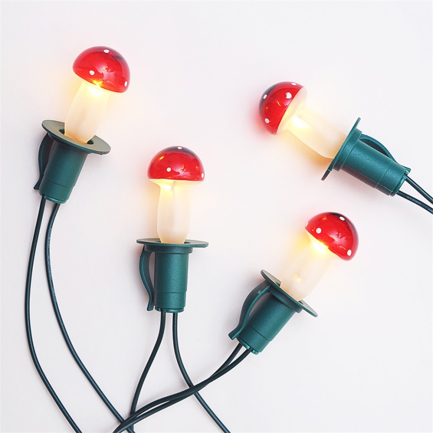 JUEGO 3 x Bombilla de repuesto MUSHROOM E10/20V/0,1A rojo, fabricado en la UE