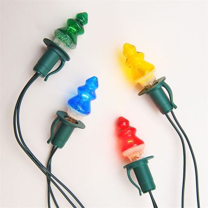 JUEGO 3 x Bombilla de repuesto TREE E10/20V/0,1A multicolor, fabricado en la UE