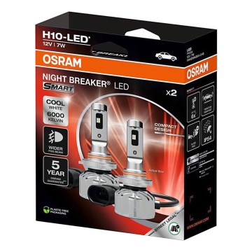 Juego de 2 bombillas LED para automóvil NIGHT BREAKER SMART H10 PY20d/7W/12V 6000K - Osram