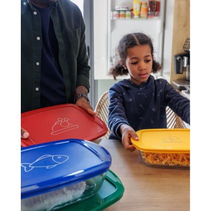 Juego de 2 recipientes de vidrio para alimentos PYREX 1,2/2,5 l