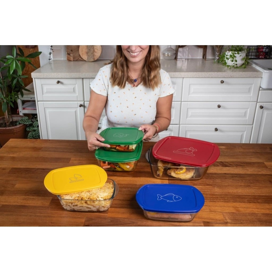Juego de 2 recipientes de vidrio para alimentos PYREX 1,2/2,5 l
