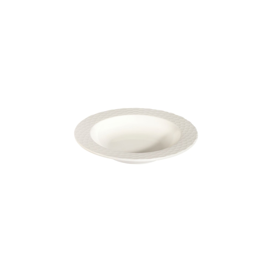 Juego de 24 piezas de vajilla de porcelana blanca