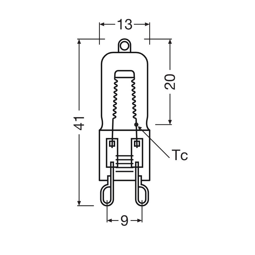 Juego de 3 bombillas halógenas Halopin para horno G9/25W/230V 2700K - Osram