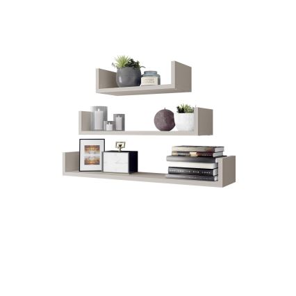 Juego de 3 estantes de pared TRIO 11 x 40/60/80 cm cachemira