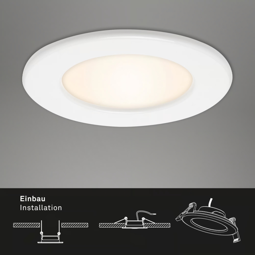 Juego de 3 luminarias empotradas LED para baño LED/6W/230V 3000K IP44 blanco