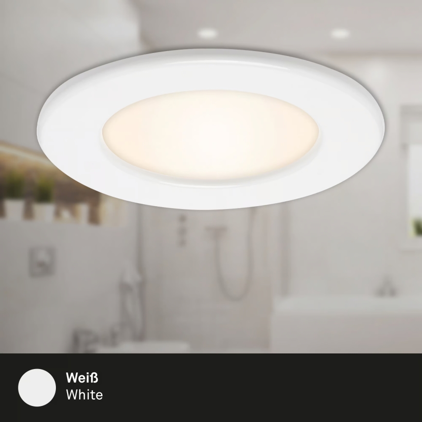 Juego de 3 luminarias empotradas LED para baño LED/6W/230V 3000K IP44 blanco