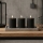 Juego de 3 velas LED BRILLO LED/2xAA 10 cm negras + mando a distancia
