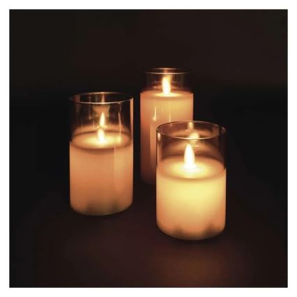 Juego de 3 velas LED LED/6xAA