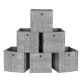 Juego de 6 cajas de almacenaje CURAN 30x30x30 cm, gris