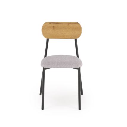 Juego de comedor NANDO 84x54 cm gris/marrón/negro