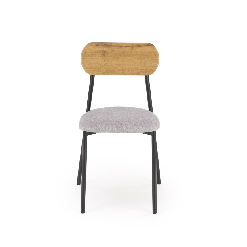 Juego de comedor NANDO 84x54 cm gris/marrón/negro