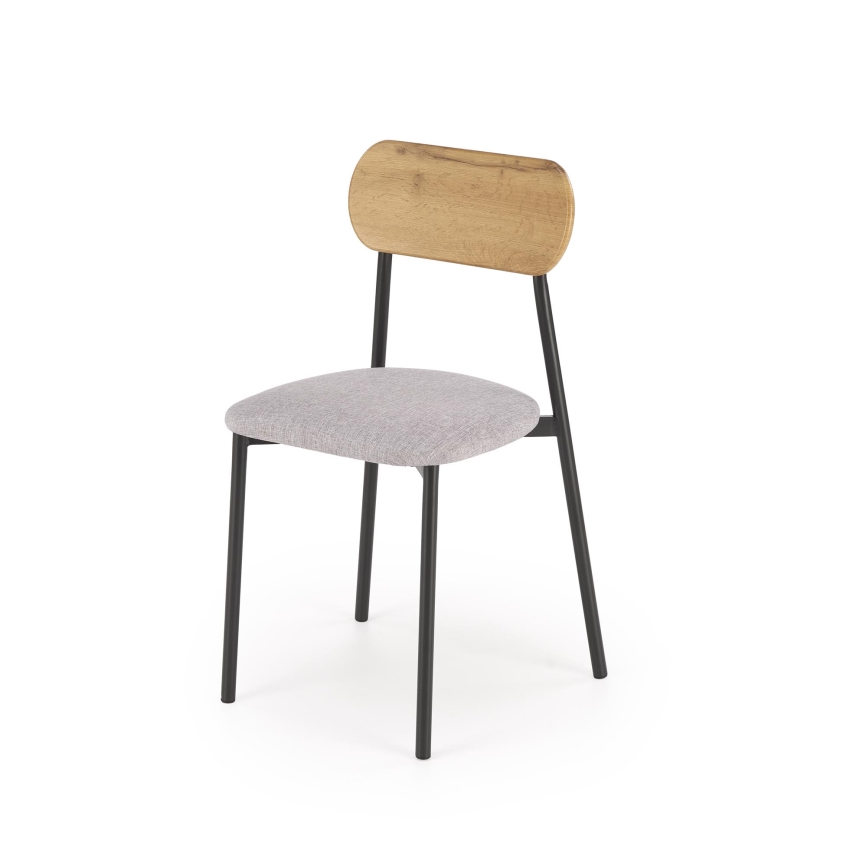 Juego de comedor NANDO 84x54 cm gris/marrón/negro
