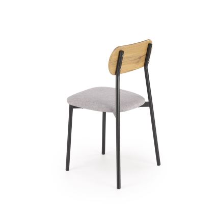 Juego de comedor NANDO 84x54 cm gris/marrón/negro