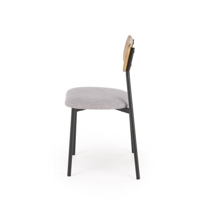 Juego de comedor NANDO 84x54 cm gris/marrón/negro