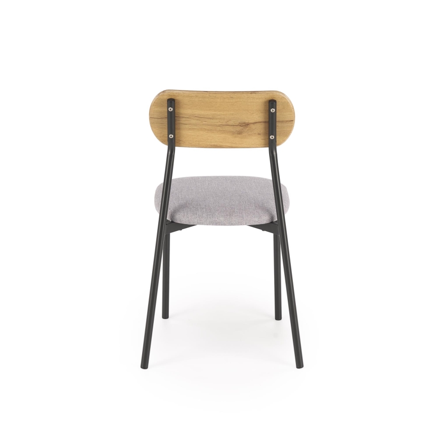 Juego de comedor NANDO 84x54 cm gris/marrón/negro