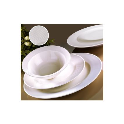 Juego de vajilla 18 piezas blanco/porcelana