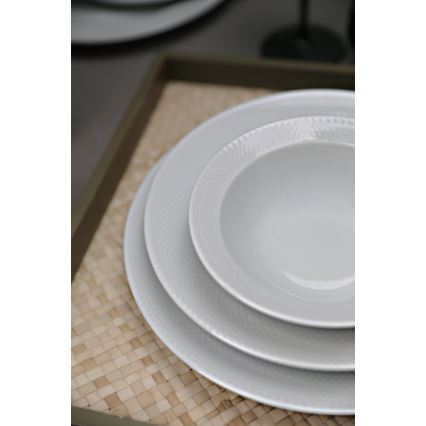 Juego de vajilla 18 piezas blanco/porcelana